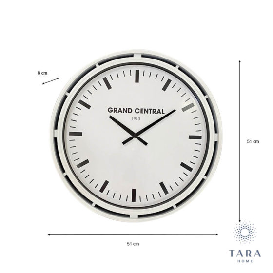 GRAND CENTRAL CLOCK IVORY GLOSS