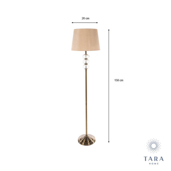 JANE FLOOR LAMP – BRONZE+GOLD 158CM