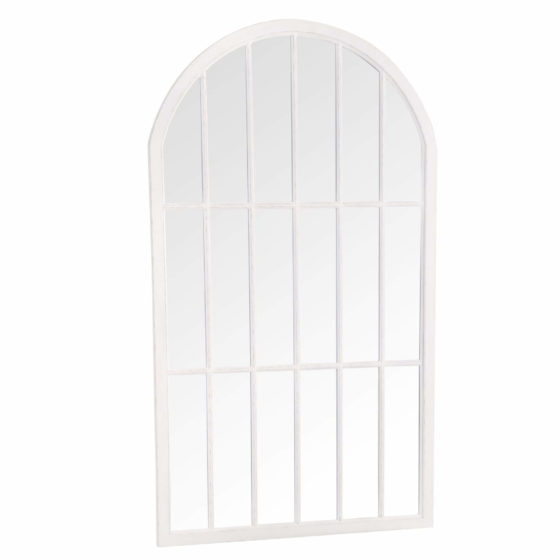 LARGE ARCHED WINDOW MIRROR – WHITE MIR09-W