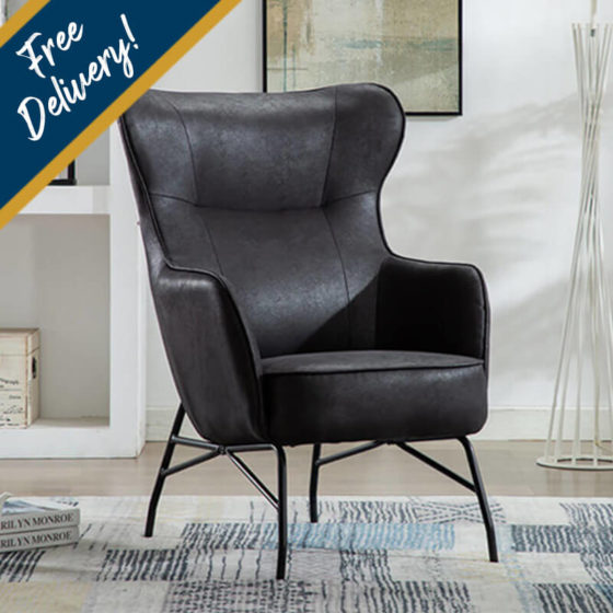 Perry Black Armchair