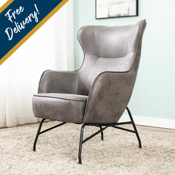 Perry Charcoal Armchair