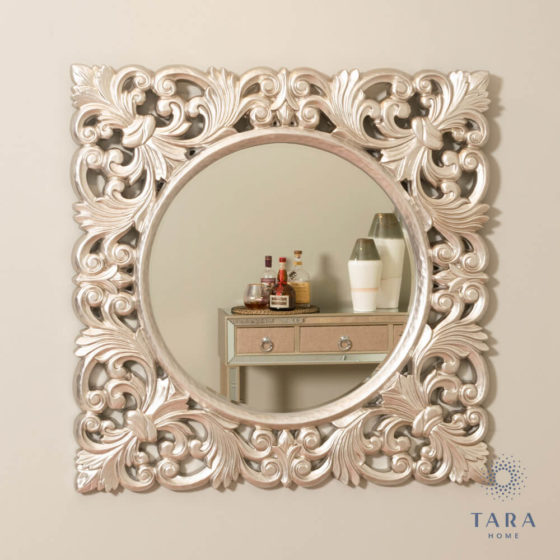 Varina Wall Mirror Square Champagne