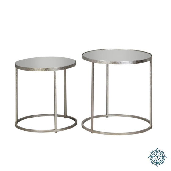 Avery Set of 2 Side Tables Silver