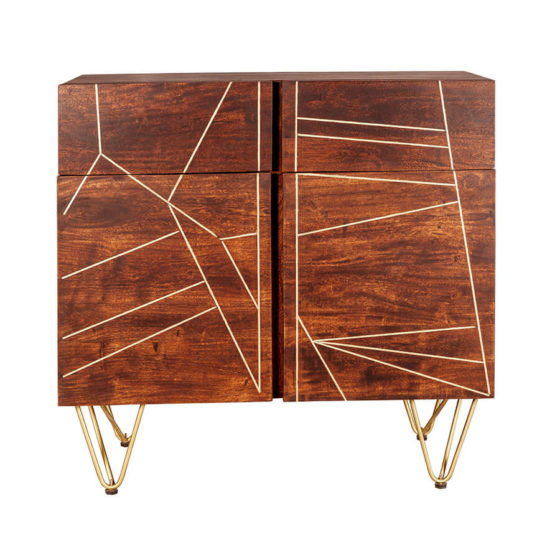 Dark Gold 2 Door Medium Sideboard