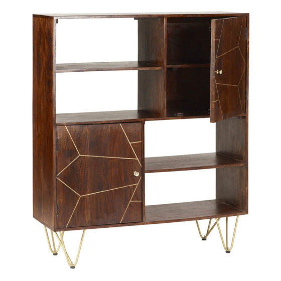 Dark Gold Display Cabinet