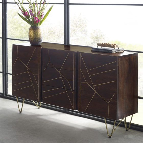 Dark Gold Extra Large Sideboard