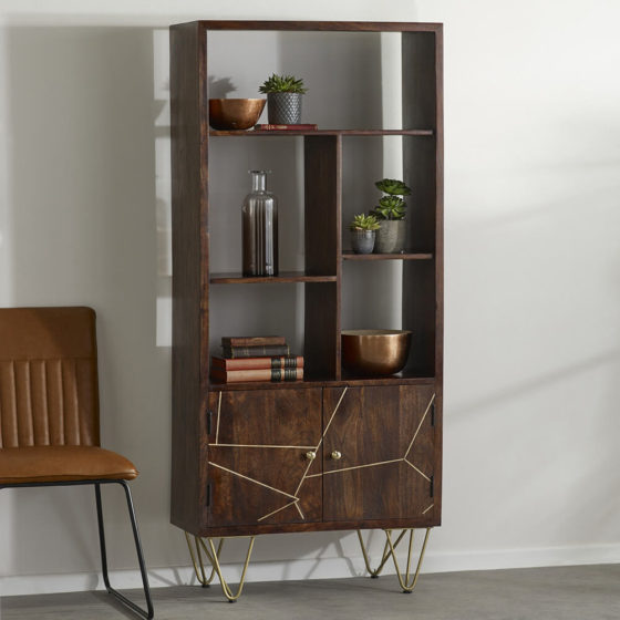 Dark Gold Large Bookcase