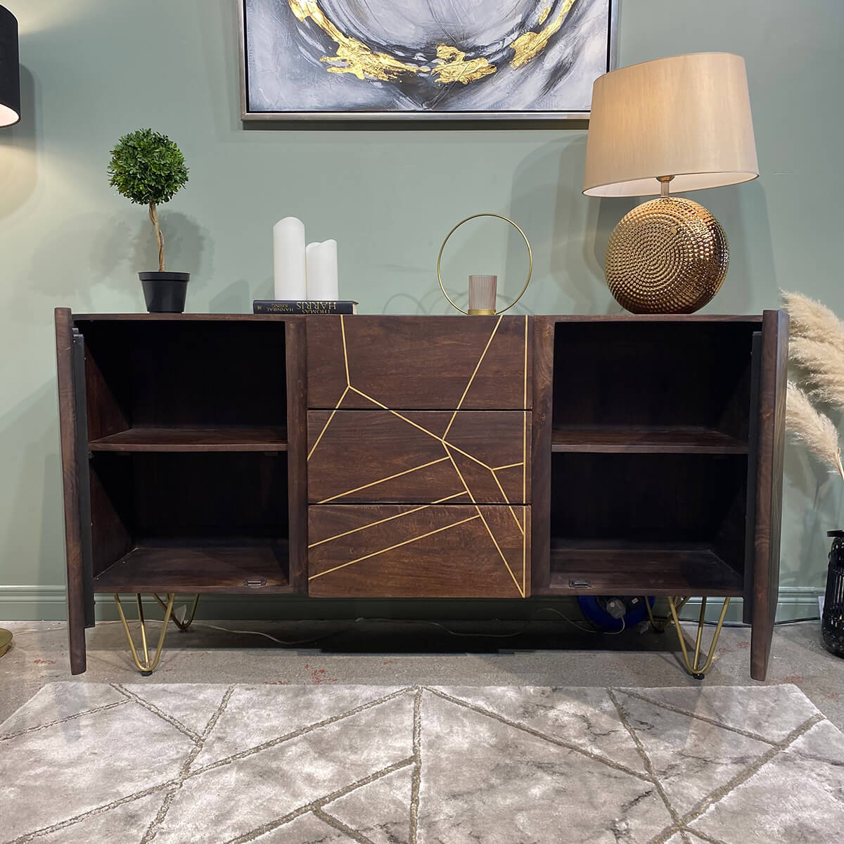 Dark Gold Extra Large Sideboard