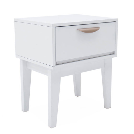Lunar Bedside Table – White