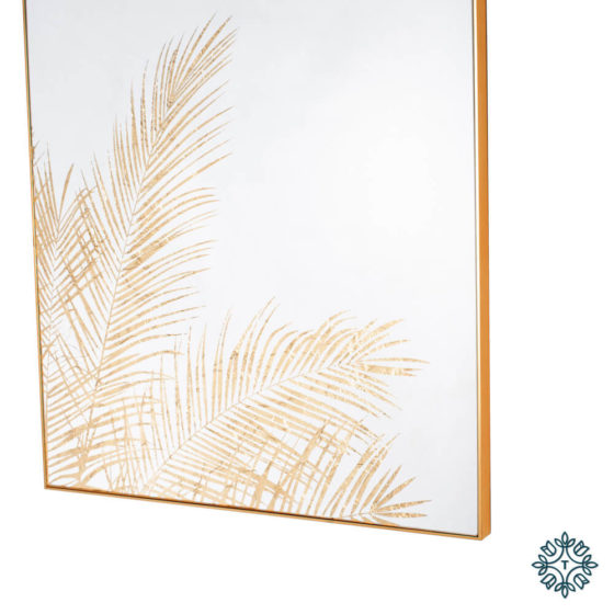 Mirror Art Fern Silhouette Gold