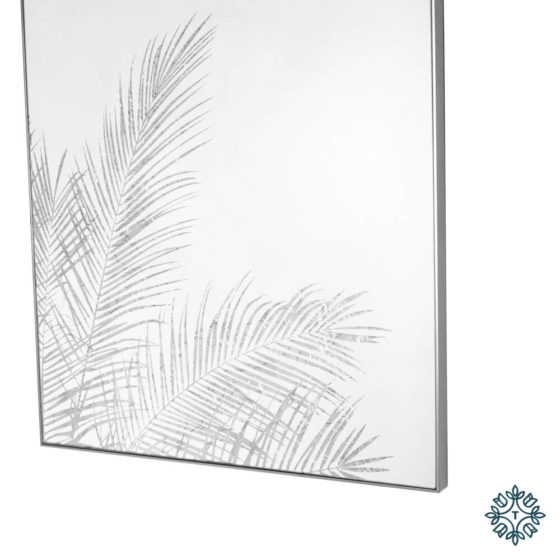 Mirror Art Fern Silhouette Silver