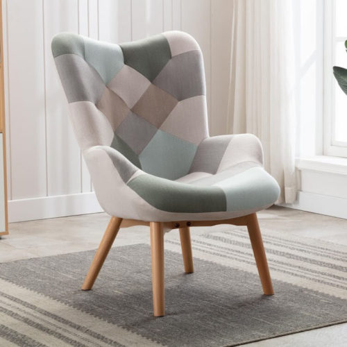 Willow Patchwork Armchair - Blue