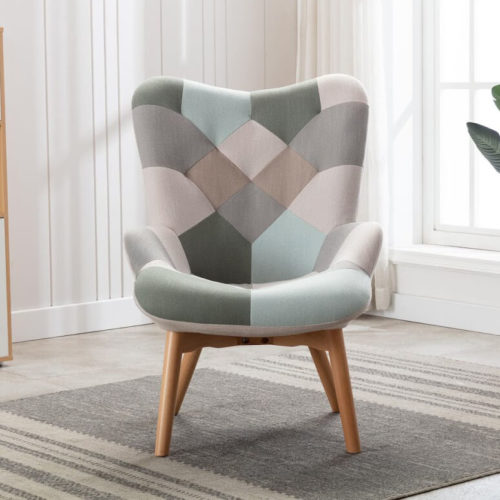 Willow Patchwork Armchair - Blue