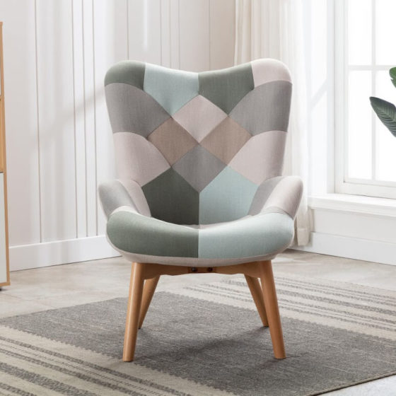 Willow Patchwork Armchair – Blue