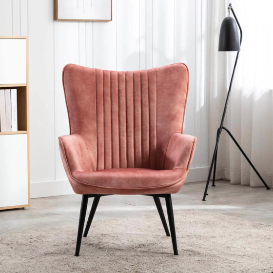 Lynette Accent Chair – Blush Pink