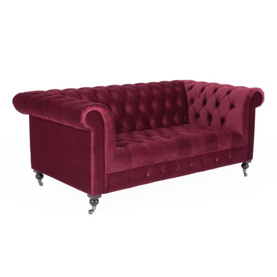 Dover 2 Seater Sofa – Berry