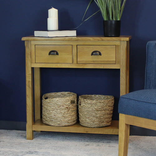 Kilmore Oak 2 Drawer Console Table