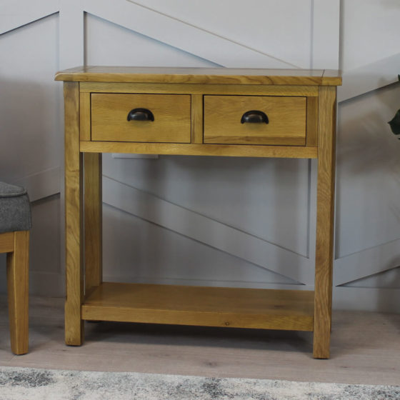 Kilmore Oak 2 Drawer Console Table