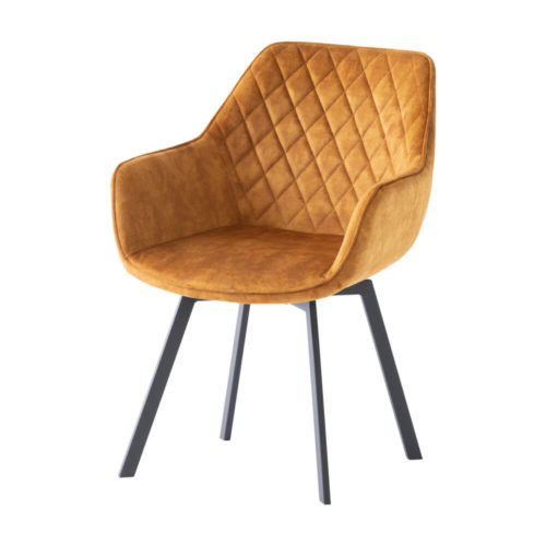 Verdi Swivel Dining Chair - Gold