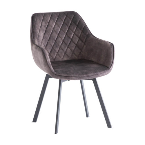 Verdi Swivel Dining Chair - Graphite