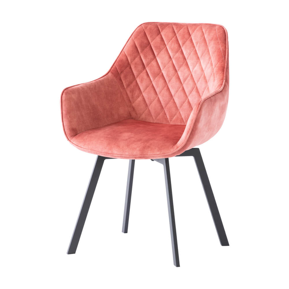 Verdi Swivel Dining Chair – Pink