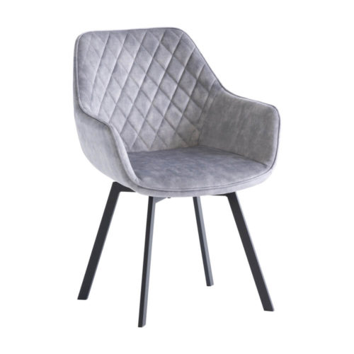 Verdi Swivel Dining Chair - Silver