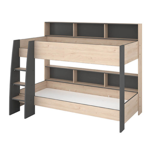 Leo Bunk Bed- Grey+Oak