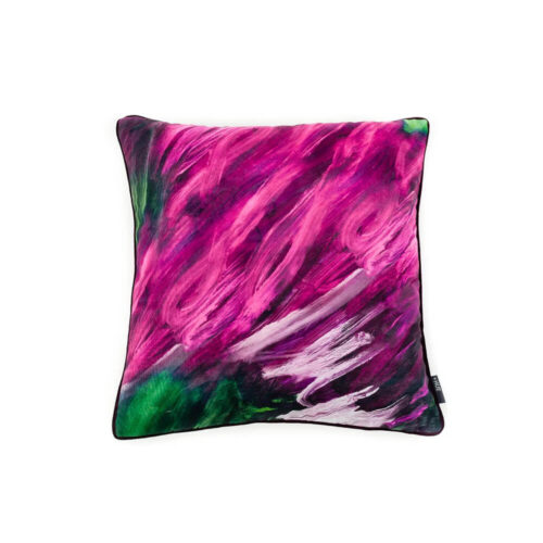 Chenille Fantasy Print Cushion - Purple
