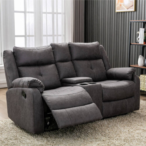 Affleck 2 Seater Sofa - Grey with console