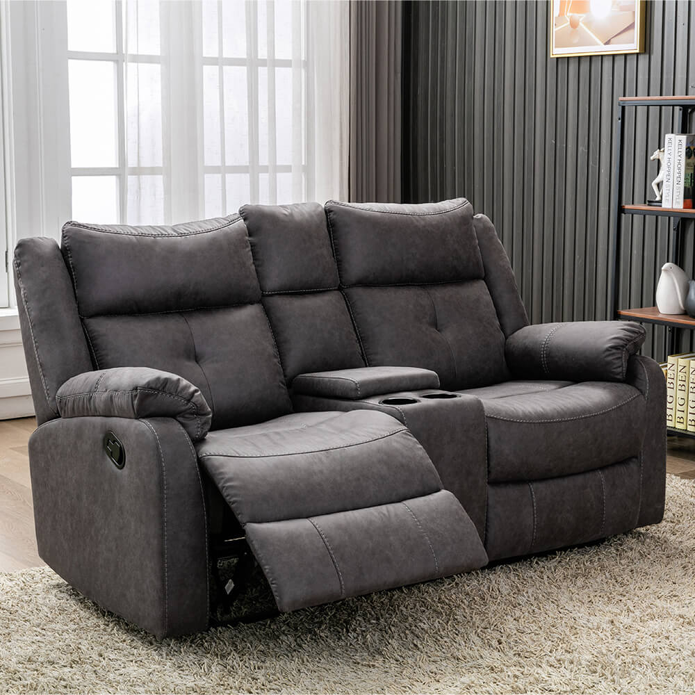Affleck 2 Seater Sofa – Grey with console