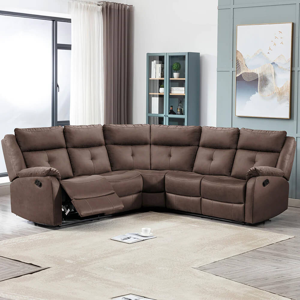 Affleck Corner Sofa – Brown