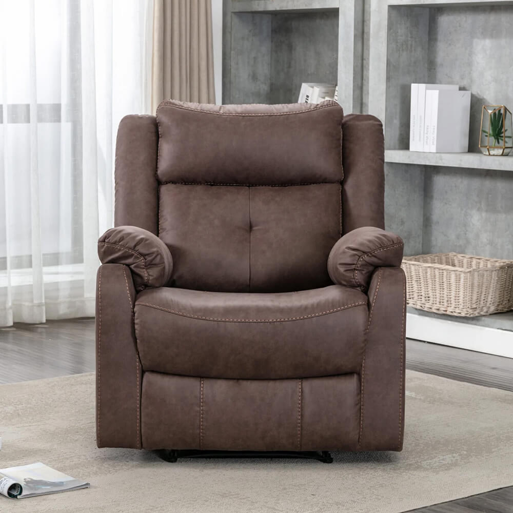 fleck Reclining Armchair – Brown