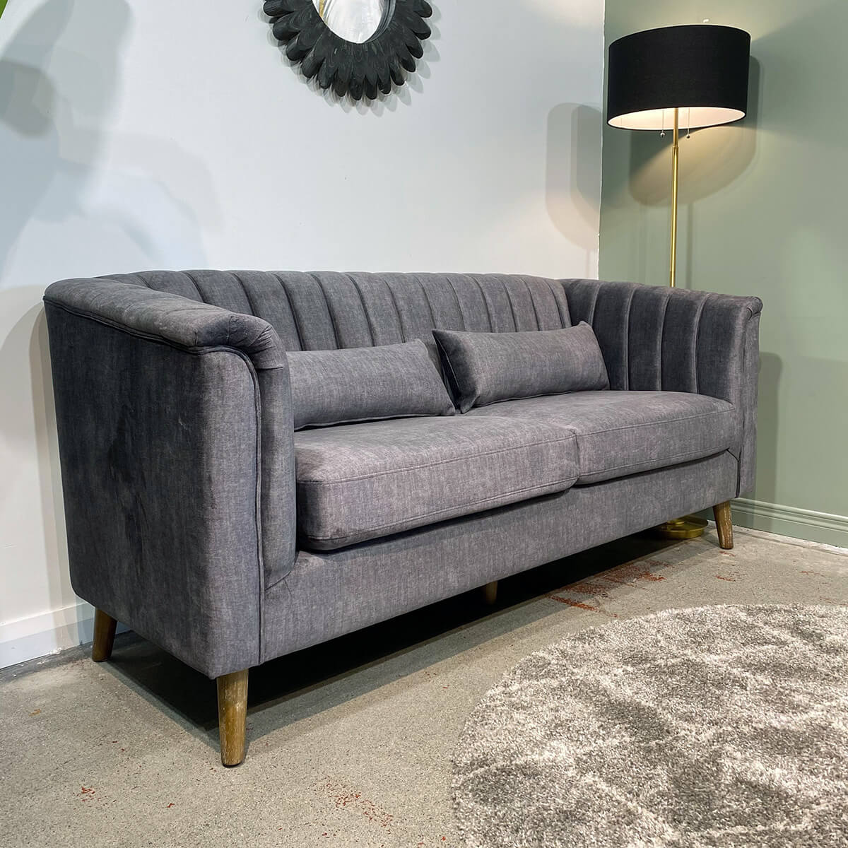 Charlotte 3 Seater Sofa - Graphite