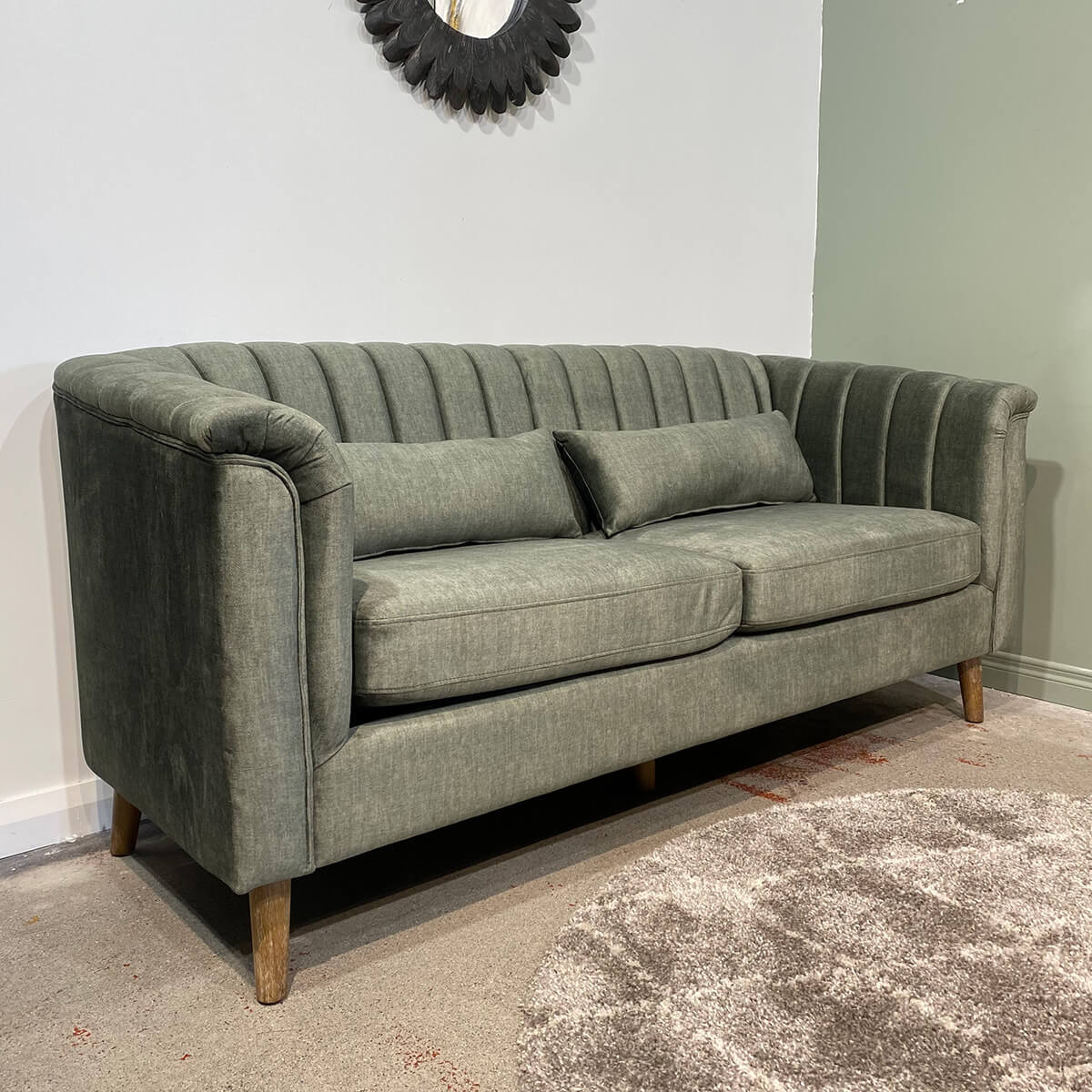 Charlotte 3 Seater Sofa - Moss Green