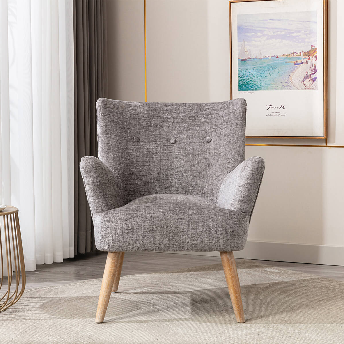 Lindsey Accent Chair – Grey