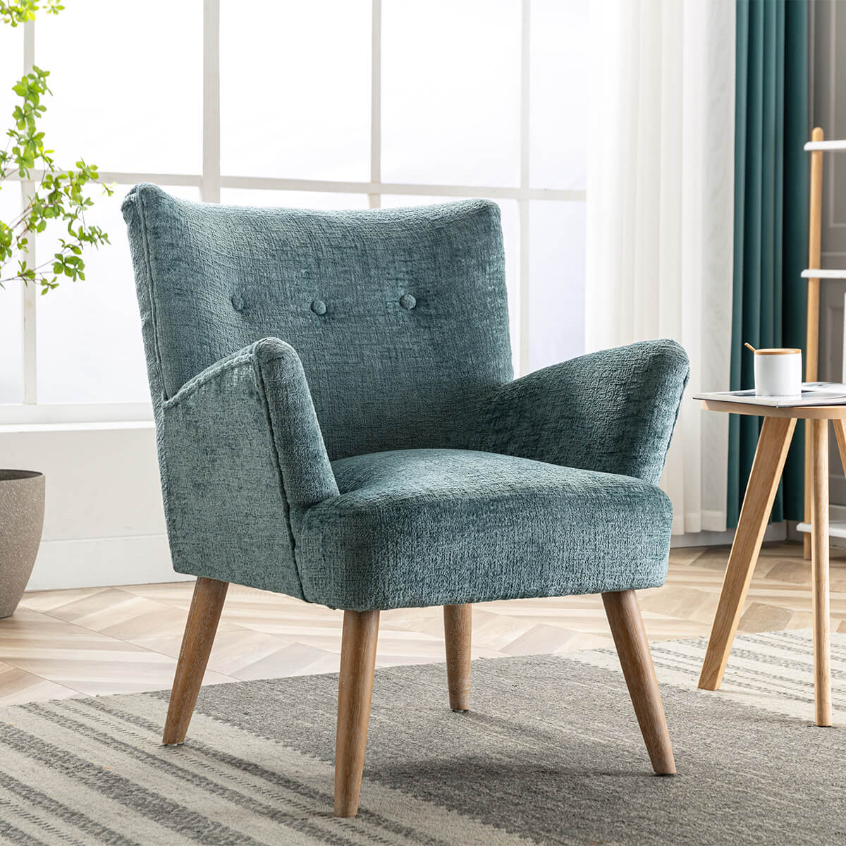 Lindsey Accent Chair – Sea Green