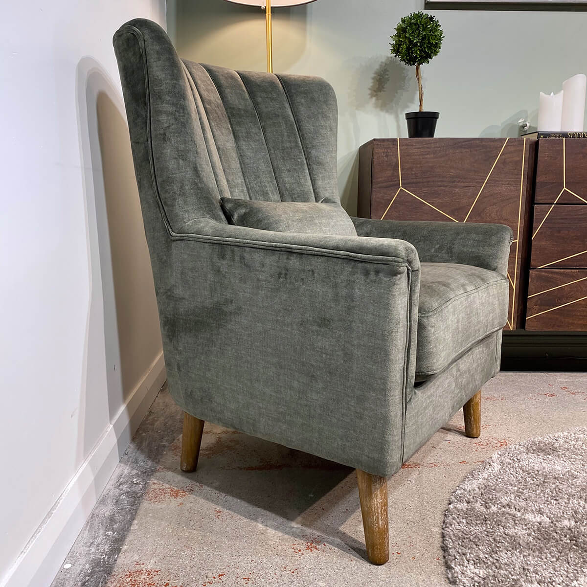 Charlotte Armchair - Moss Green