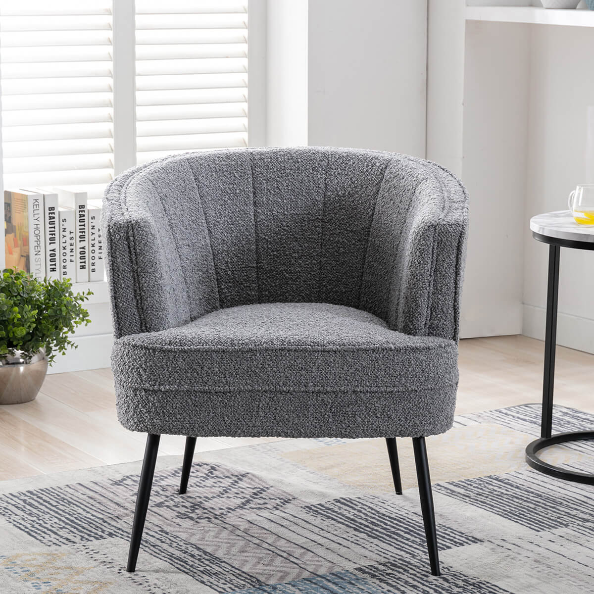 Wendy Tub Chair - Grey Boucle
