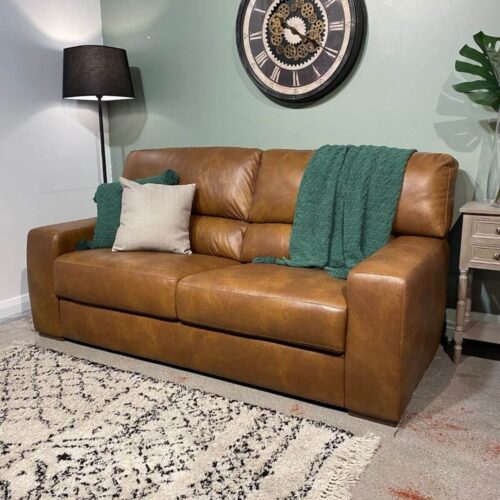 Aurora Sofa - Tan Italian Leather