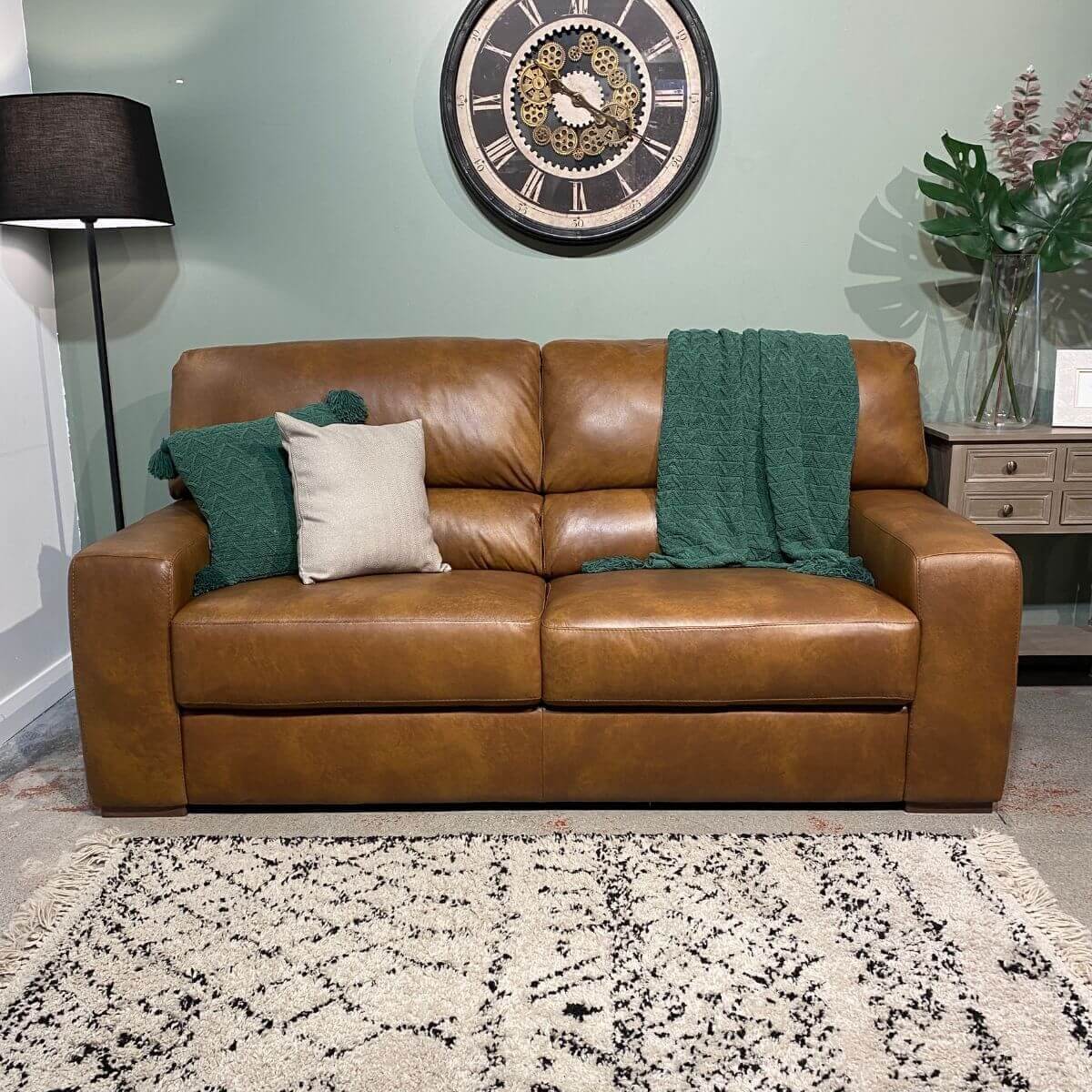 Aurora Sofa - Tan Italian Leather