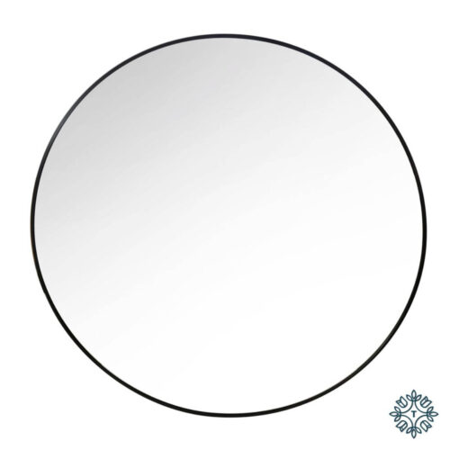 Modena Round Wall Mirror - Black 90cm