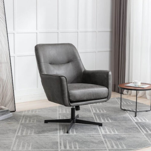 Felicia Swivel Chair - Charcoal