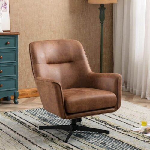 Felicia Swivel Chair - Tan