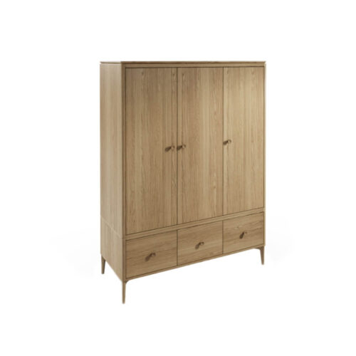 Hadley 3 Door Wardrobe - Oak Natural
