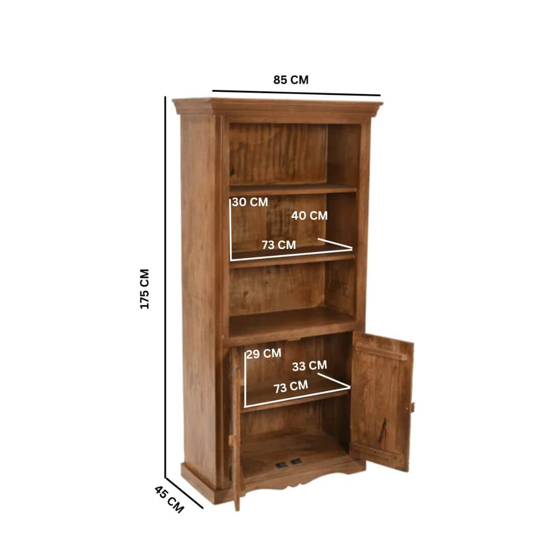 Artwork Mango Wood Large Bookcase
