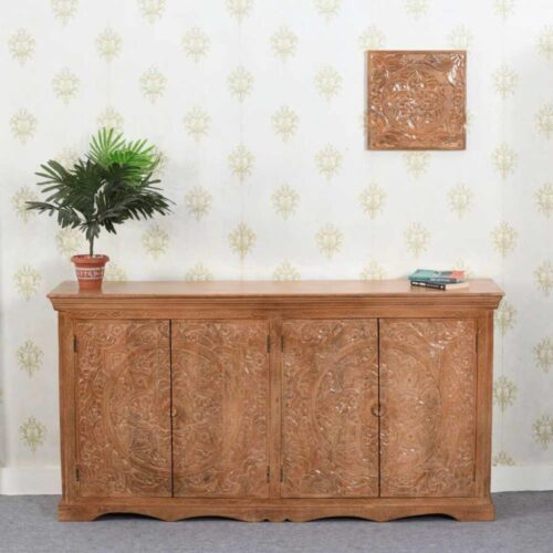 Artwork Mango Wood Large Sideboard