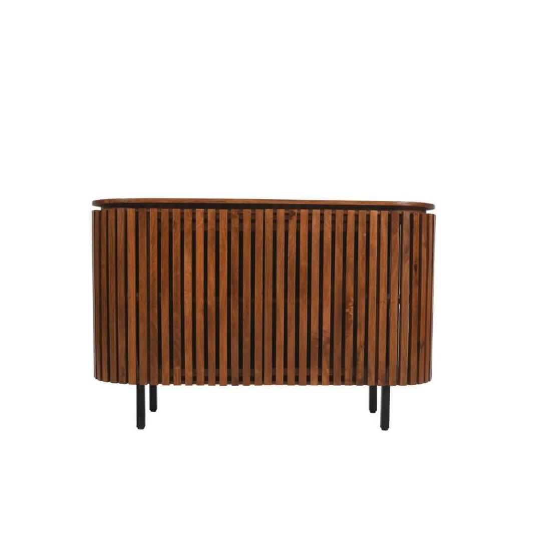 Slatted Mango Wood 2 Door Sideboard