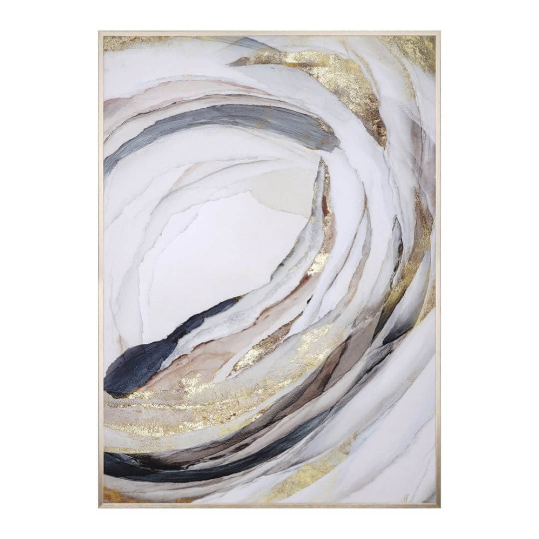 Framed Canvas Whirl 122 X 88cm