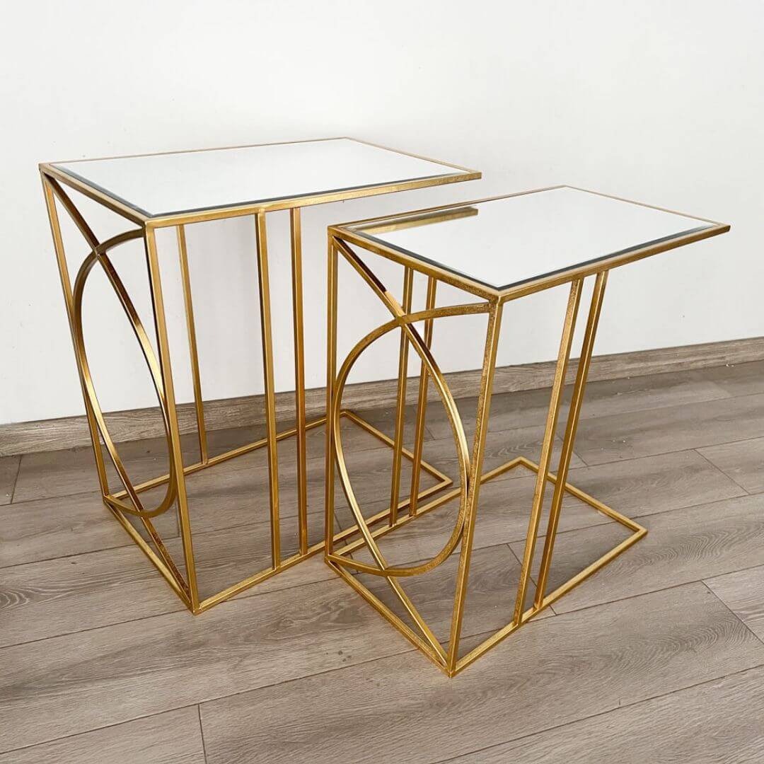 Franklin nest of tables gold