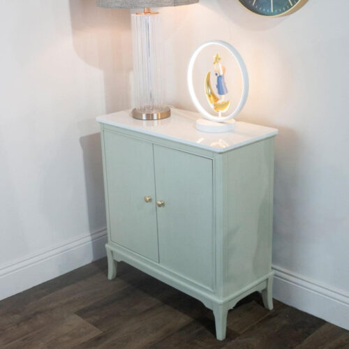 Monroe Sage 2 door cabinet with marble top